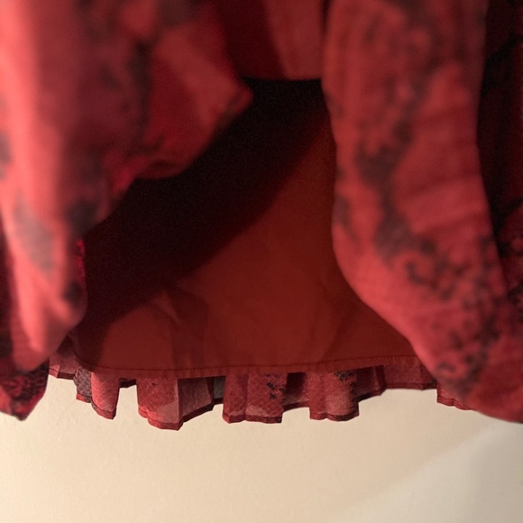 Banana Republic (Outlet) Red Snake Print Skirt S - Picture 3 of 7